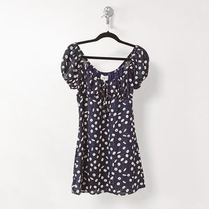 *NWT* Johnny Becca Casual Vacation Preppy
Chic Off Shoulder Boho Mini Dress Blue